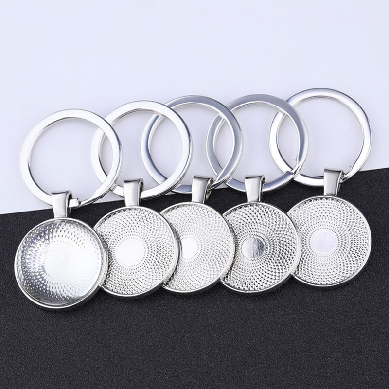 Bezels Set Pendant - Porte-clés Double face de haute qualité,