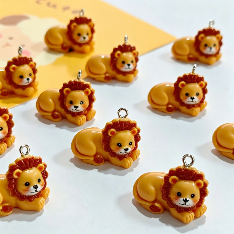 Resin Crafts Diy - 6 pièces, pendentifs en résine représentant