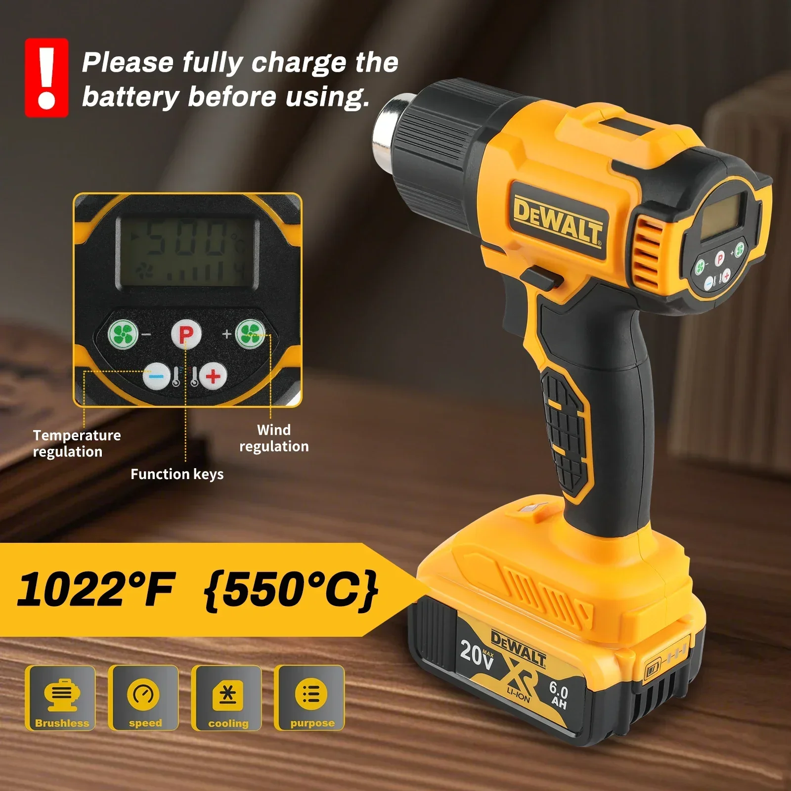 Pistolet thermique sans fil De - Heat Gun Small avis et prix